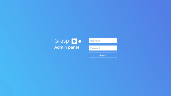 Grasp Admin Panel, Login Grasp Admin Panel, Login
