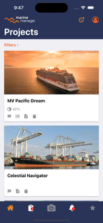 iOS app, Projects iOS app, Projects