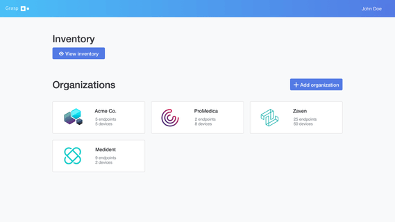 Grasp Admin Panel, Organizations Grasp Admin Panel, Organizations