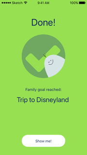 iOS app, completed game