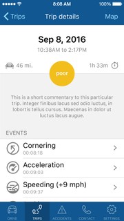 iOS App, Trip Details iOS App, Trip Details